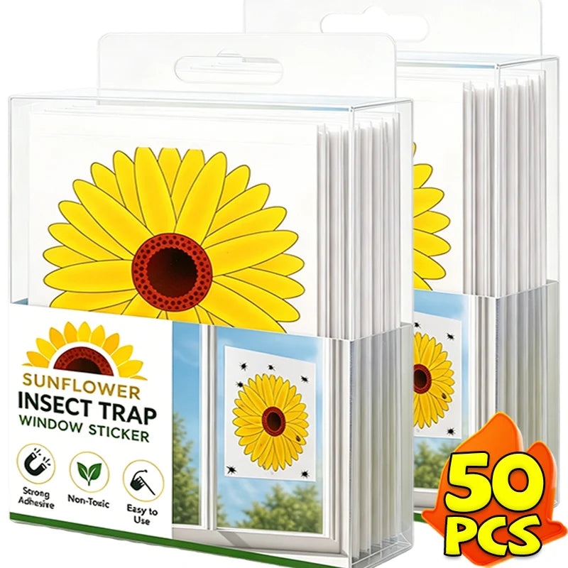 stickers adhésifs fleur tournesol jaune rouge blanc décoratifs intérieur 50pcs