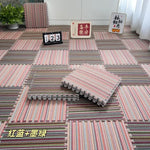 tapis sol modulable multicolore rayures modernes clips fixations extérieur salon chambre