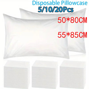 protège oreiller jetable blanc uni moderne 50x80cm 55x85cm non électrique non tissé pack 50