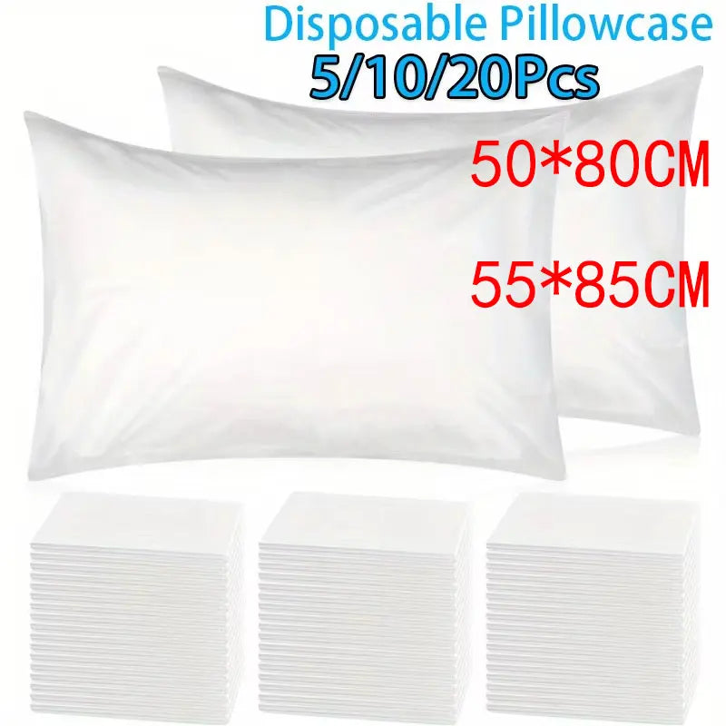 protège oreiller jetable blanc uni moderne 50x80cm 55x85cm non électrique non tissé pack 50