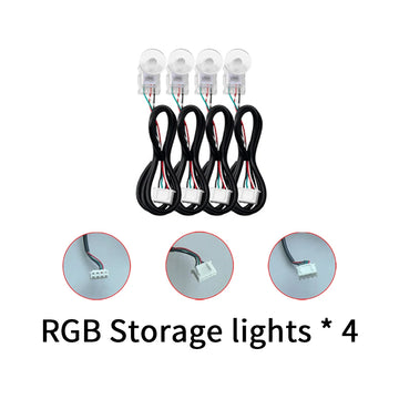 ruban led rgb noir contrôleur principal secondaire connecteurs 75cm 110cm porte lumière moderne
