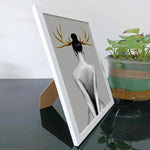 cadre photo bois naturel classique noir marron gris clair a4 maison décoration 21x29.7cm