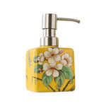 distributeur savon liquide fleurs papillon bleu jaune rose étanche rechargeable classique floral maison