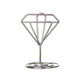 pinces papier cœur diamant moderne or rose argenté métal décoratif cartes notes support