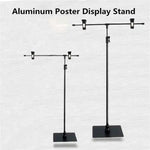 support d'affichage réglable acier inoxydable noir moderne clips ajustement hauteur affiche clip aluminium base