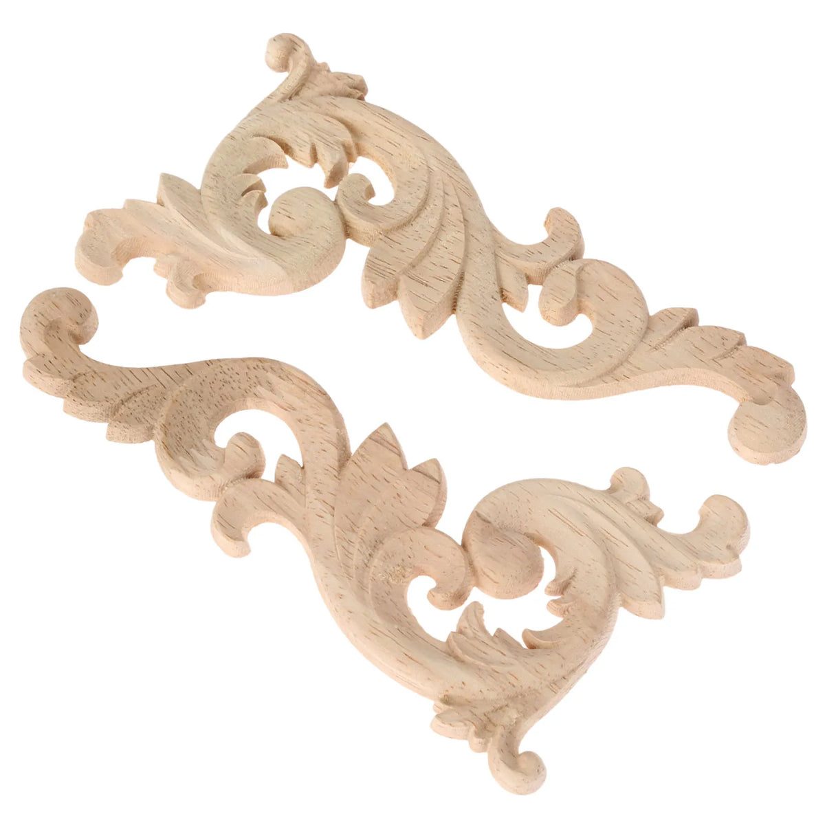 appliques bois sculpté fleur motif baroque décoration miroir armoire chaise meubles maisonOpaque motifs floraux
