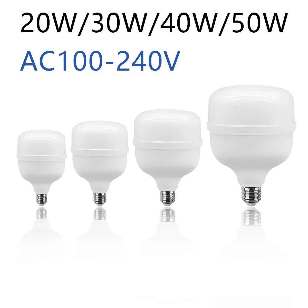 ampoules led e27 20w 30w 40w 50w blanc 2700k 6500k modernes 25000h 2000lm