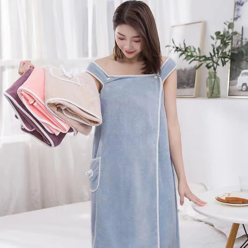 robe bain violet rose bleu clair doublée bordure blanche rapide compressée machine washable