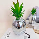 décoration intérieure ananas miroir verre poli or argent rose doré moderne tropical table chambre