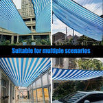 rideau soleil bleu blanc rayures moderne clips 2x2 3x3 4x4 2x3 3x4 4x5 opacité