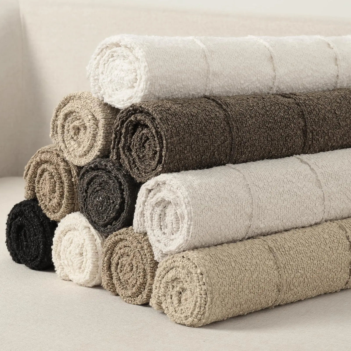 taies d'oreiller polyester texturées beige clair modernes respectueuses environnement opaques maison