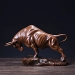statuette taureau doré réaliste décoration maison occasionnellement cadeau anniversaire noël mariage