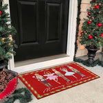 tapis sol noël personnages ballet motifs géométriques traditionnels 30x50cm 40x60cm 50x80cm festive