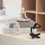 statues abstraites modernes noir blanc décor simple minimaliste