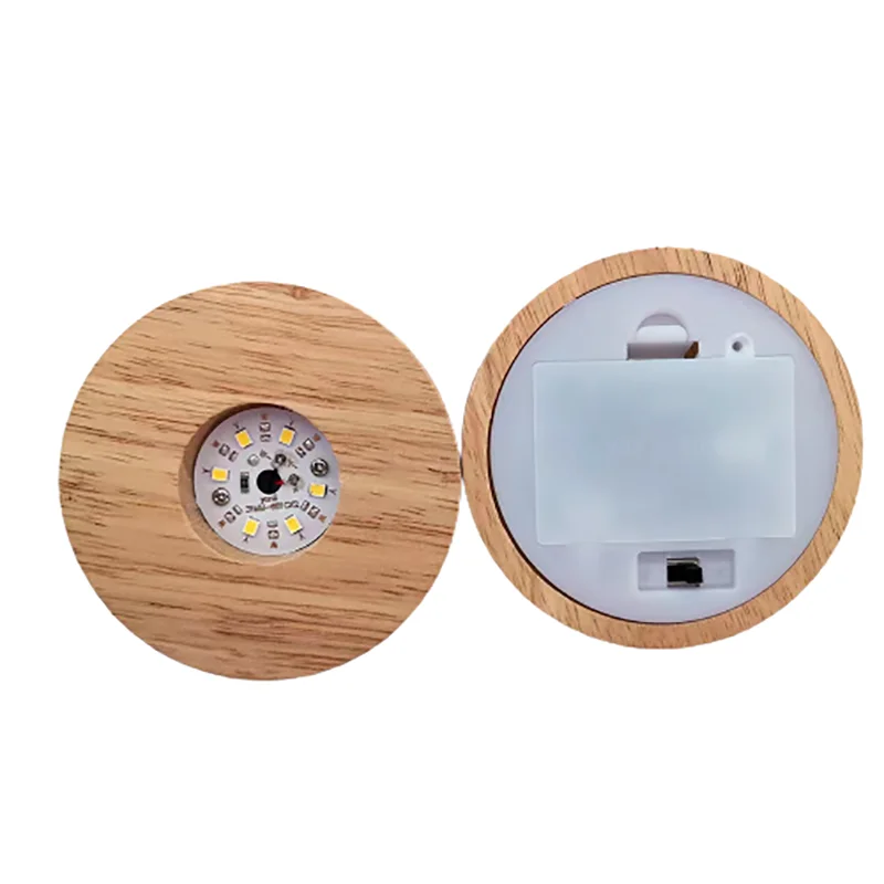 lampe table led base bois blanc translucide moderne minimaliste interrupteur