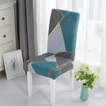 housse chaise moderne stretch imprimé floral rayures geometriques gris noir bleu beige marronwasher removable