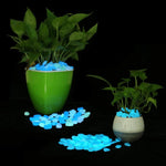 décoration extérieure galets lumineux bleu vert modernes semi translucides 300pcs