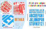 lettres autocollantes alphabet complet couleurs classiques adhésives éducation artistique enfants deco