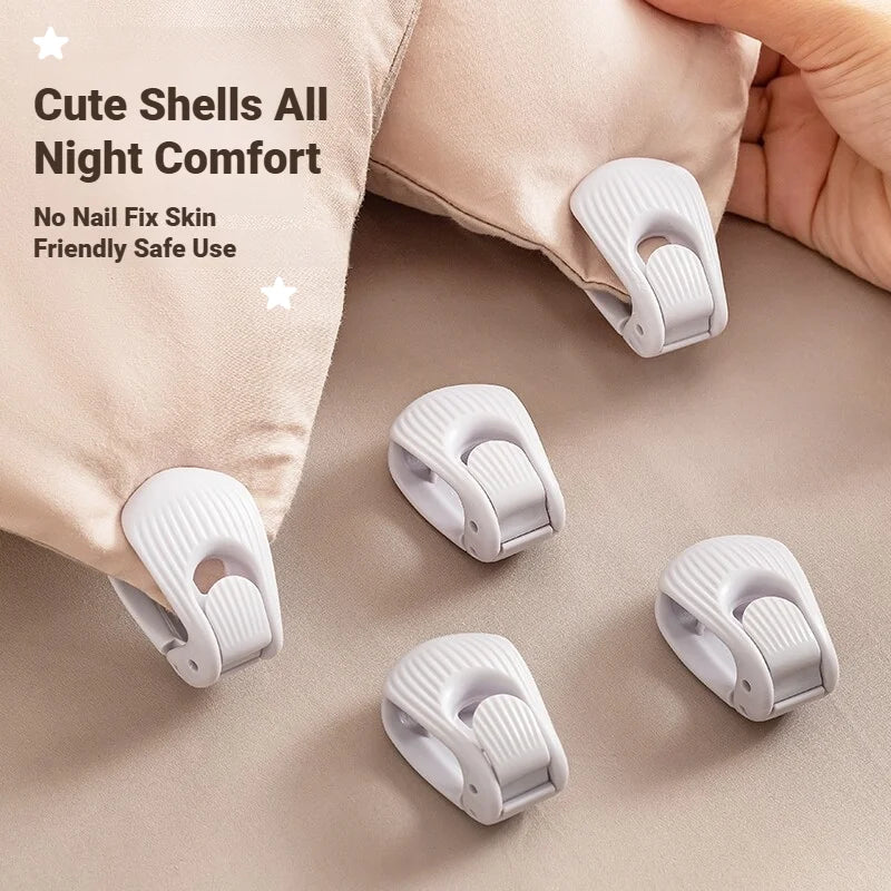 clips literie blancs modernes fixes sans épingles attaches couette plastique confortables ridées simples opaques