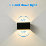 lampes murales modernes led noir blanc éclairage directionnel extérieur intérieur adjustable ip65