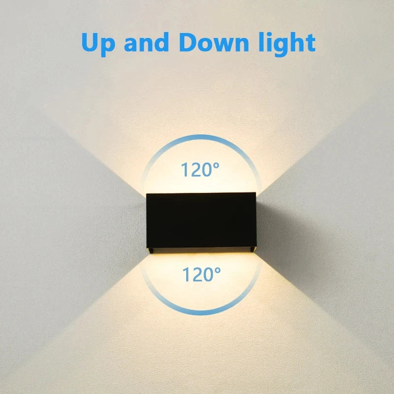 lampes murales modernes led noir blanc éclairage directionnel extérieur intérieur adjustable ip65