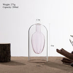 vase verre transparent moderne bouteille diffuseur parfum aromathérapie décoration salon minimaliste