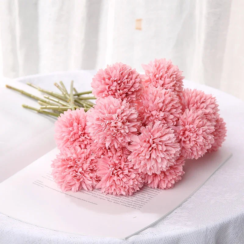 décoration intérieure bouquet hortensia artificiel moderne rose blanc vert violet