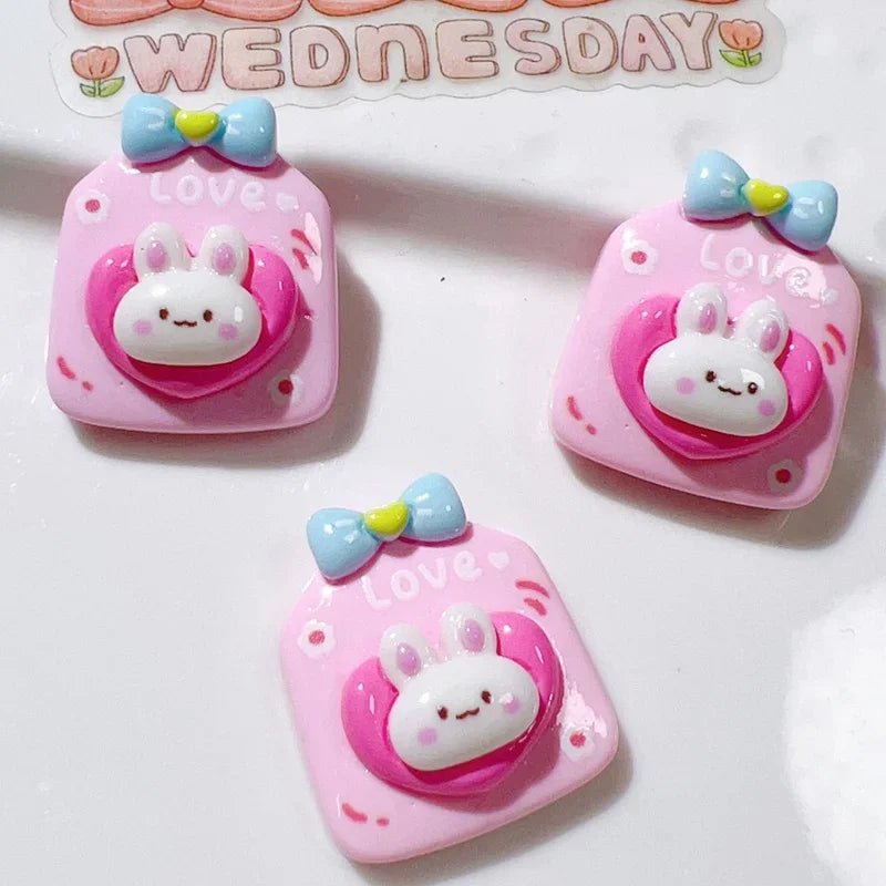 clips cheveux kawaii animaux mignons arc ciel coeurs love floral rose blanc jaune bleu