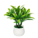 plantes artificielles vertes moderne pot blanc décoration extérieur feuilles simples anniversaire exposition réaliste