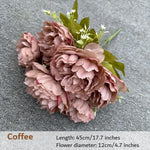 bouquet fleurs artificielles pivoine rose rouge blanc violet bleu classique intérieur mariage décoration maison