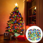 guirlande lumineuse solaire vert blanc multicolore points lumineux espacés moderne clips autonomes distant