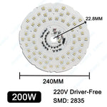plaque led 200w 150w 100w blanc moderne aluminium driver free
