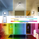 applique murale led moderne noire blanche controle app telecommande étanche alexa google