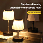 lampe table rechargeable led hauteur réglable sans fil moderne blanc noir minimalisteTouchable