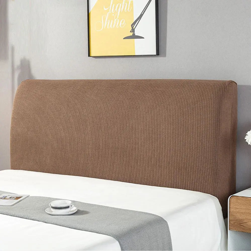 housse tête lit élastique protège tête lit moderne textile tissé couleur unie