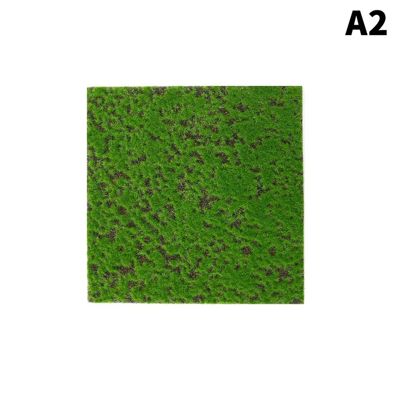 tapis artificielle herbe verte taches brunes moderne decoration exterieur mousse pelouse 30cm 30cm bricolage