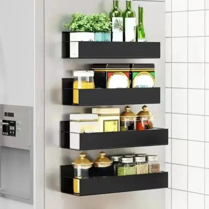 étagère murale aimantée noire réutilisable moderne petite taille grande ABS