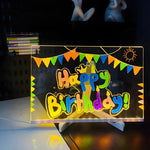 tableau lumineux transparent multicolore dessins animés lettrage lumineux usb pochettes stylos accessoires nettoyage moderne