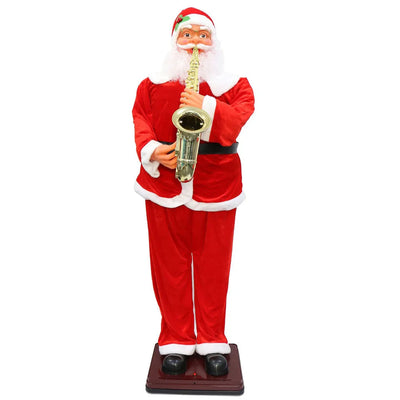 Père Noël chantant et dansant taille réelle 70 pouces décoration Noël professionnel