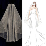 voile mariée blanc paillettes dorées clips métalliques élégant demoiselles honneur mariage