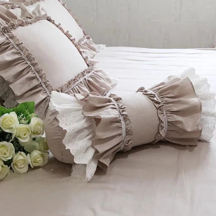 coussin vintage dentelle blanche rose beige gris opacité anti décubitus amovible lavable invisible zipper