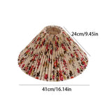 abat jour plissé rouge gris moderne imprimé floral annuel métallique table lampshade contemporain déco