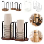 support tasses jetables marron blanc moderne cuisine rangement