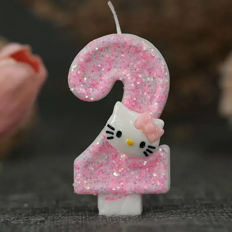 bougies forme chat pailletées rose pâle blanc mariage anniversaire décoratives enfantines