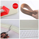 autocollants muraux adhésifs 5m orange blanc marron profilés texturés décoration mur classique bricolage DIY