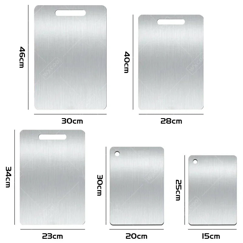 planches découper acier inoxydable moderne polyvalentes antibactériennes double face facile nettoyer lisse brossée versatile