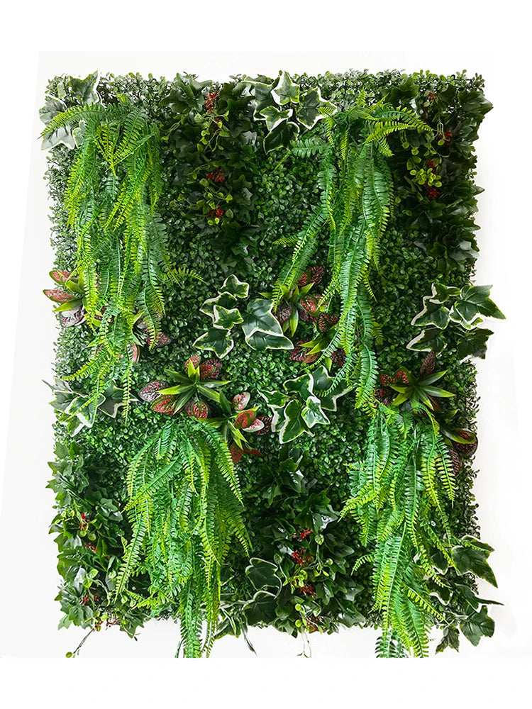 panneau mural végétal artificiel herbe feuilles naturel moderne extérieur accroché exposé vert brun different