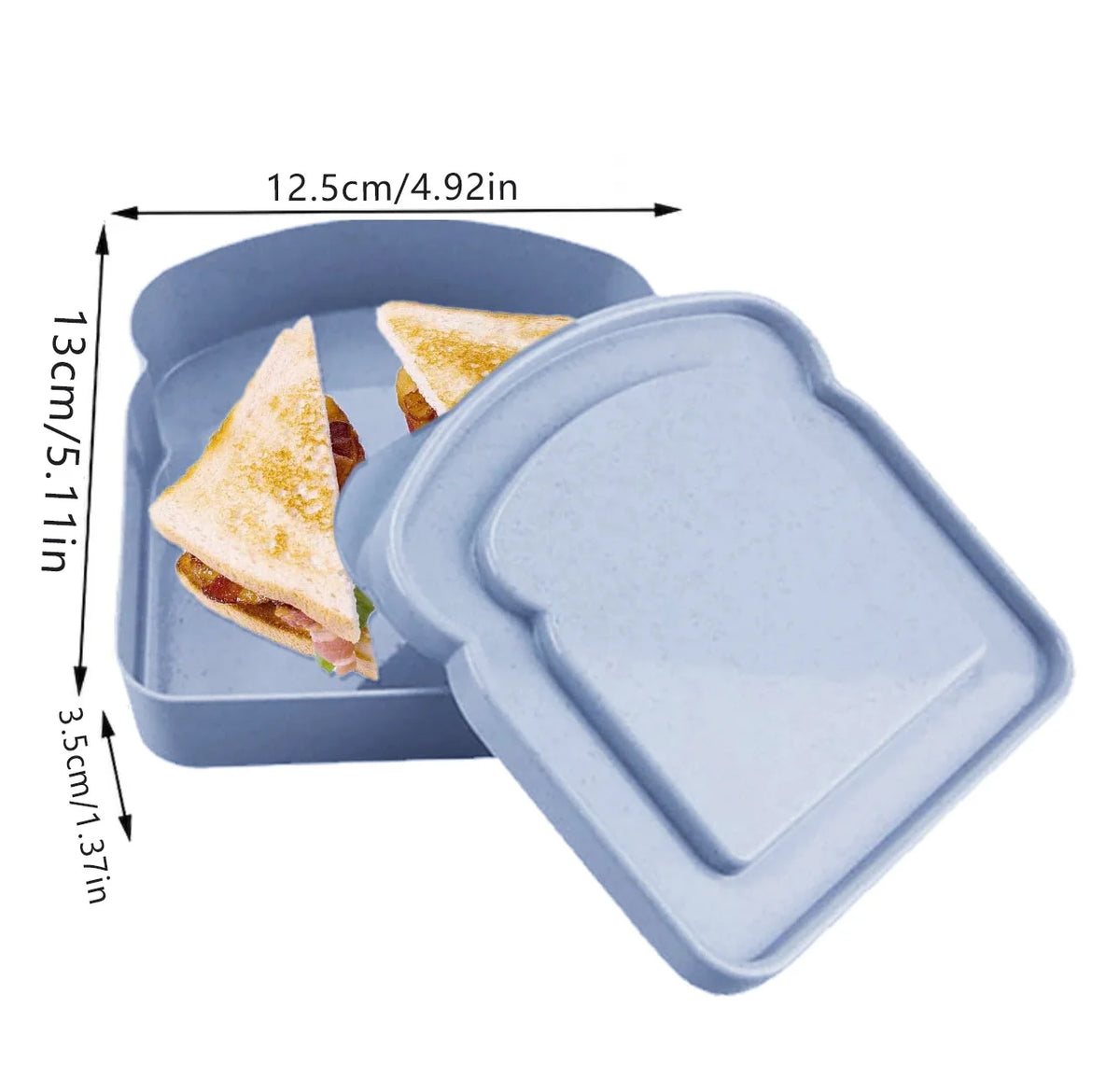 boîte sandwich bleu clair lettres fleurs motif moderne boîte rangement nourriture portable opaque réutilisable