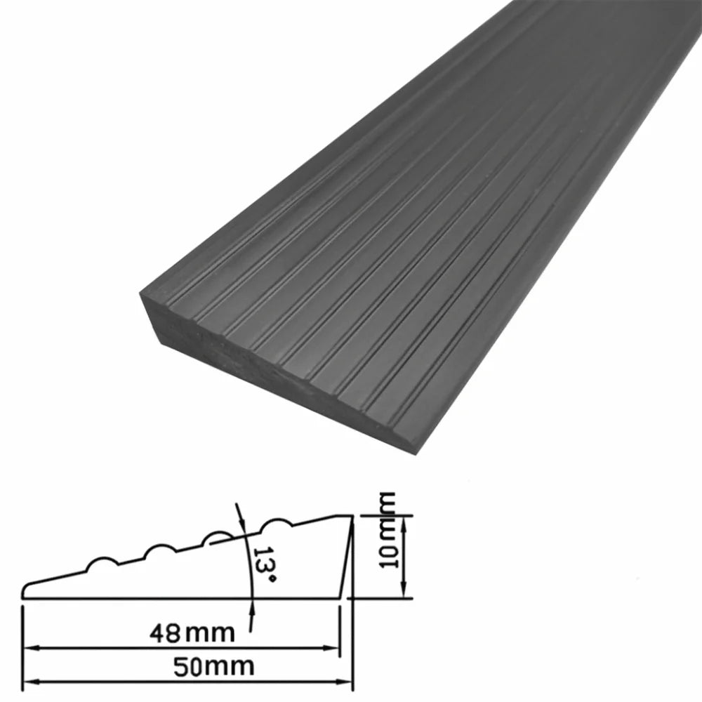 tapis seuil noir rayures moderne adhésif pvc imperméable maison entrée