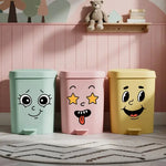 sticker autocollant visage dessin animé exprimatif poubelle toilette décoratif enfantin humoristique pièces